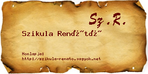 Szikula Renátó névjegykártya